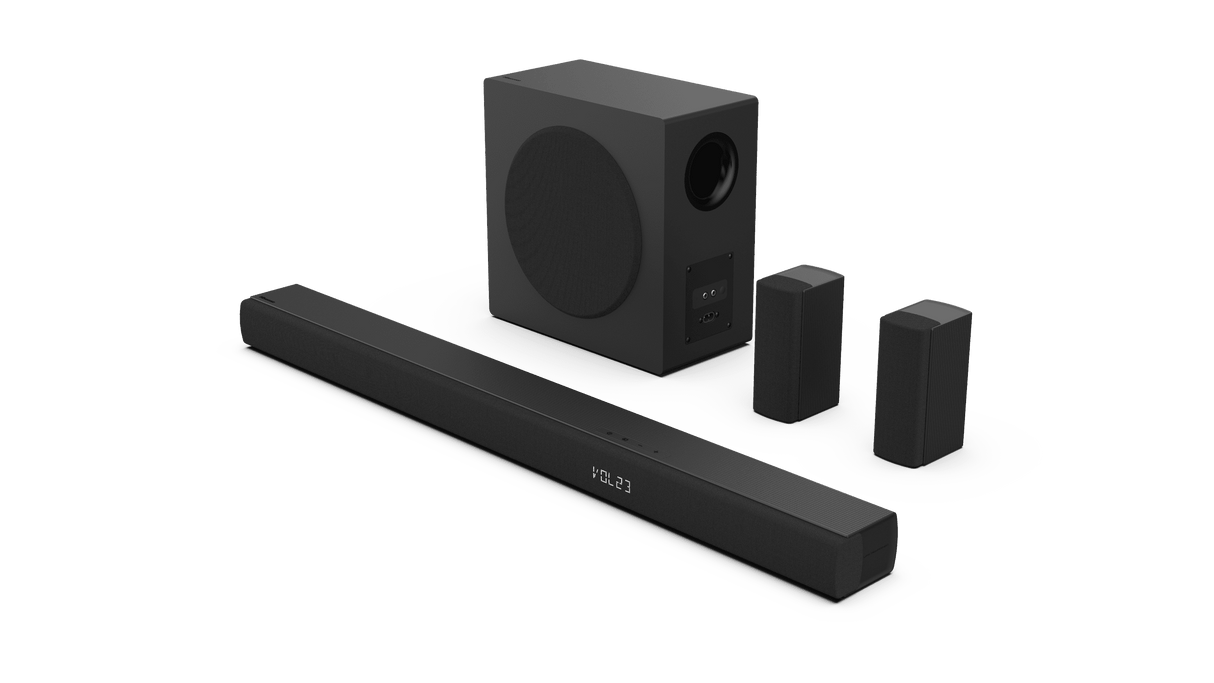 Soundbar Hisense HS5100 5.1 Canais 540W – Subwoofer Sem Fios, HDMI ARC, DTS Virtual:X, Bluetooth