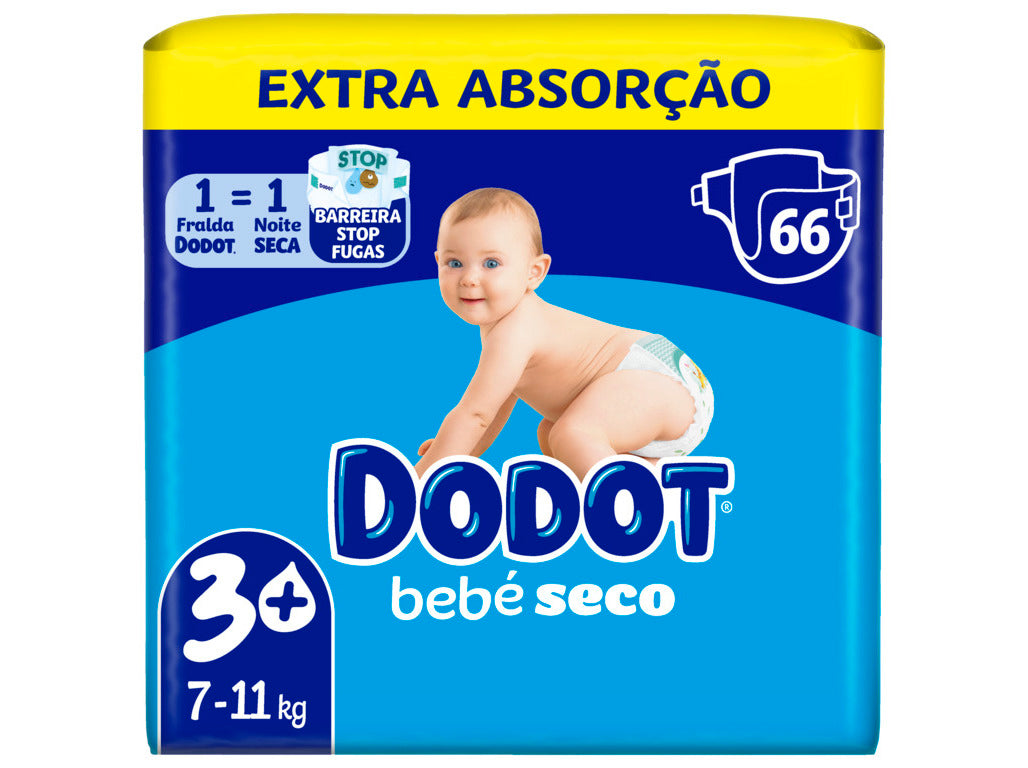DODOT FRALDAS T3+ 7-11KG 66UN EXTRA SECO