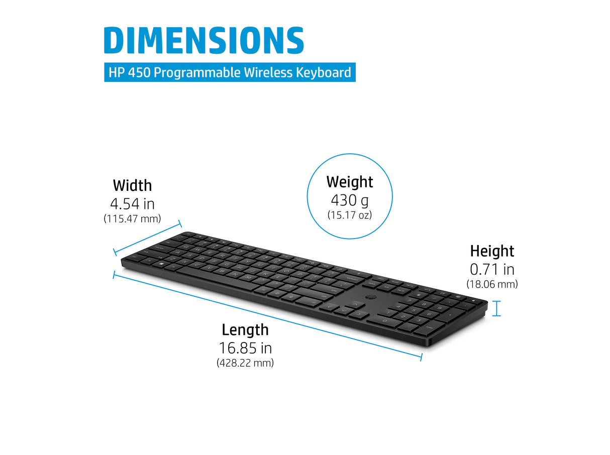 HP TECLADO S/F 450 BLK -4R184AA