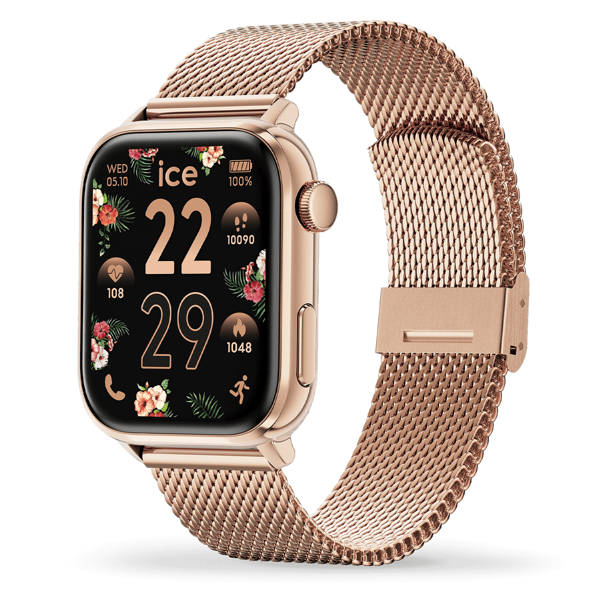 ICE smart 3.0 retangular 1.78 Milanês Rosa-Ouro