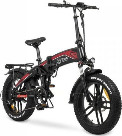 Bicicleta elétrica Dakar - urbana - fat 20” x 4 - preto/vermelho