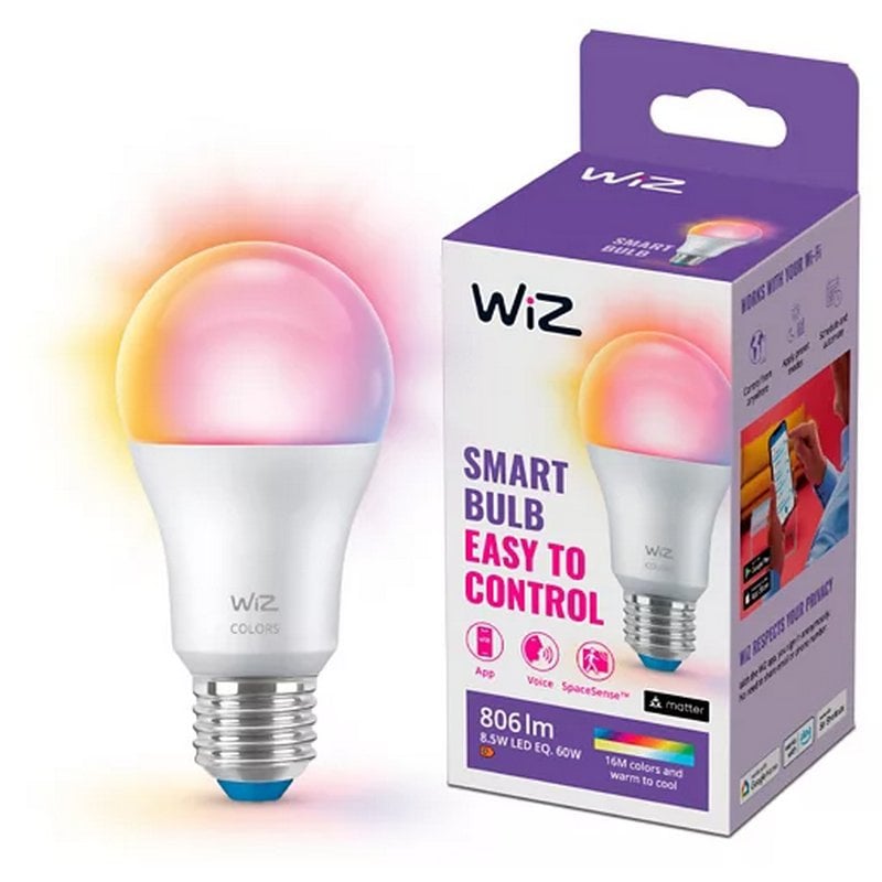 LAMPADA WIZ 8.5-60W E27 22-65K RGB