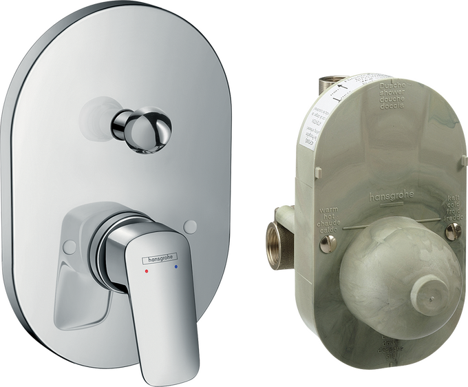 HANSGROHE MONOCOMANDO P/ CHUVEIRO GERÉS ENCASTRAR LOGIS 3 VIA CROMADO