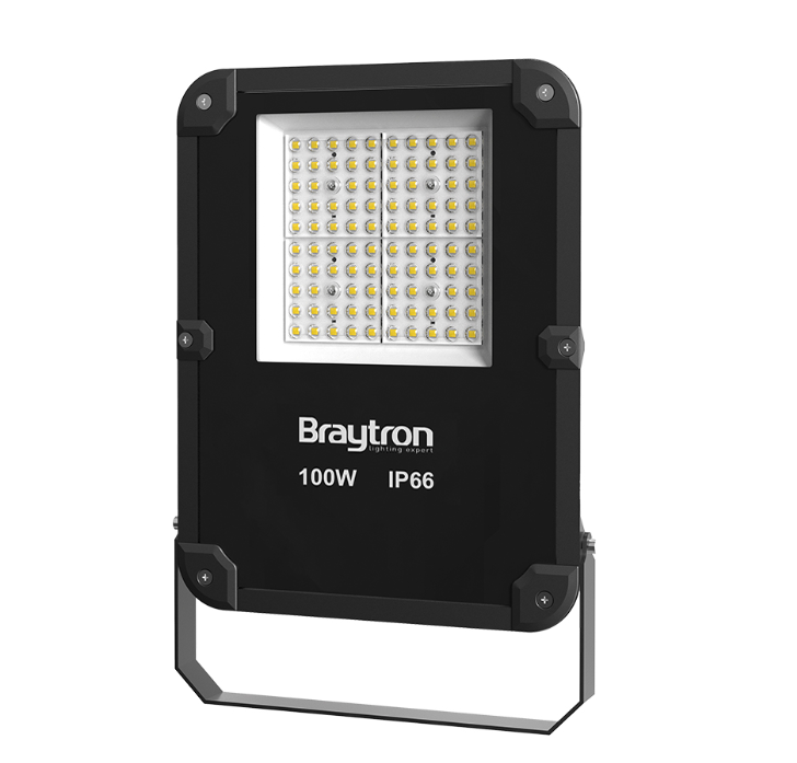 Projetor LED Braytron 100W 4000K IP66 | Iluminação Externa de Alta Eficiência