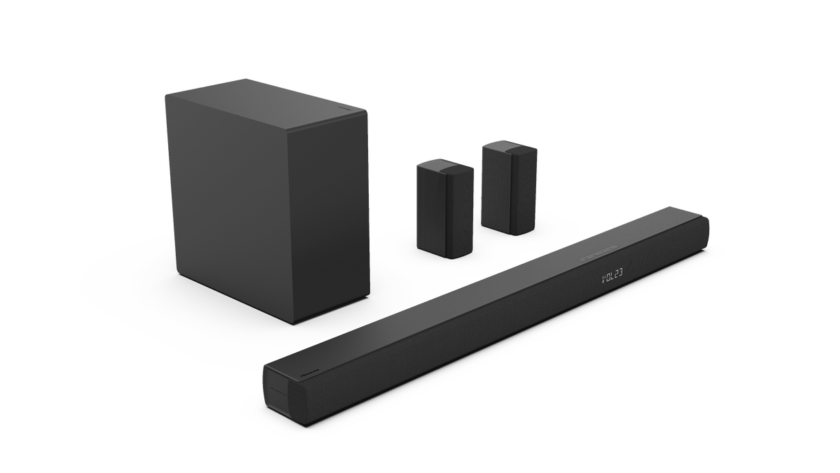 Soundbar Hisense HS5100 5.1 Canais 540W – Subwoofer Sem Fios, HDMI ARC, DTS Virtual:X, Bluetooth