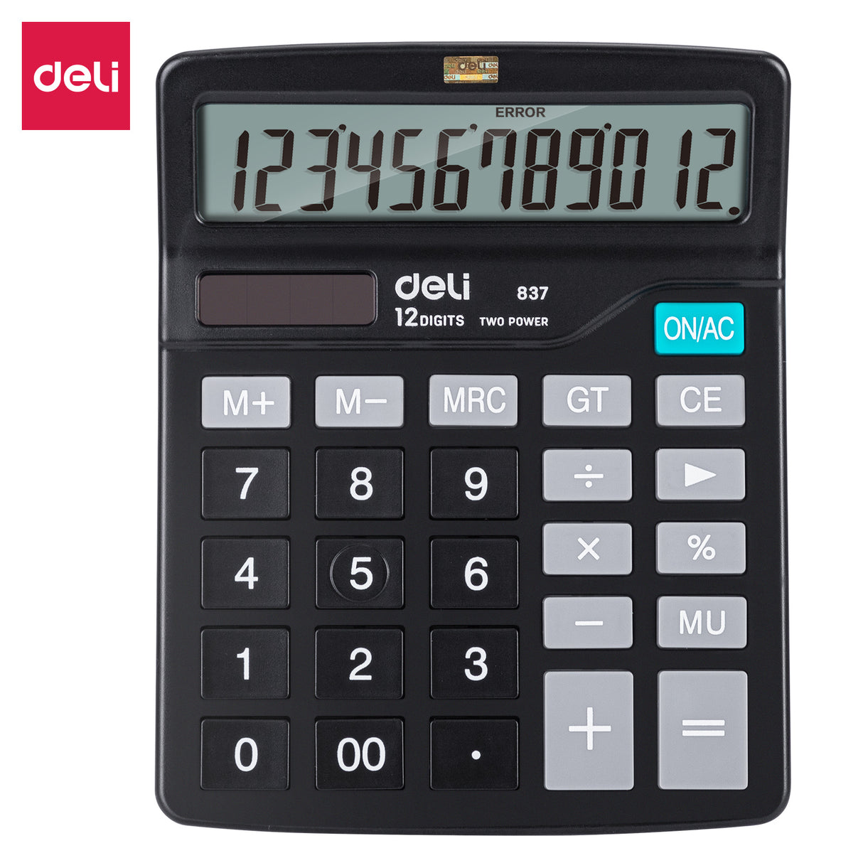 Calculadora de mesa Deli E837 (preta)