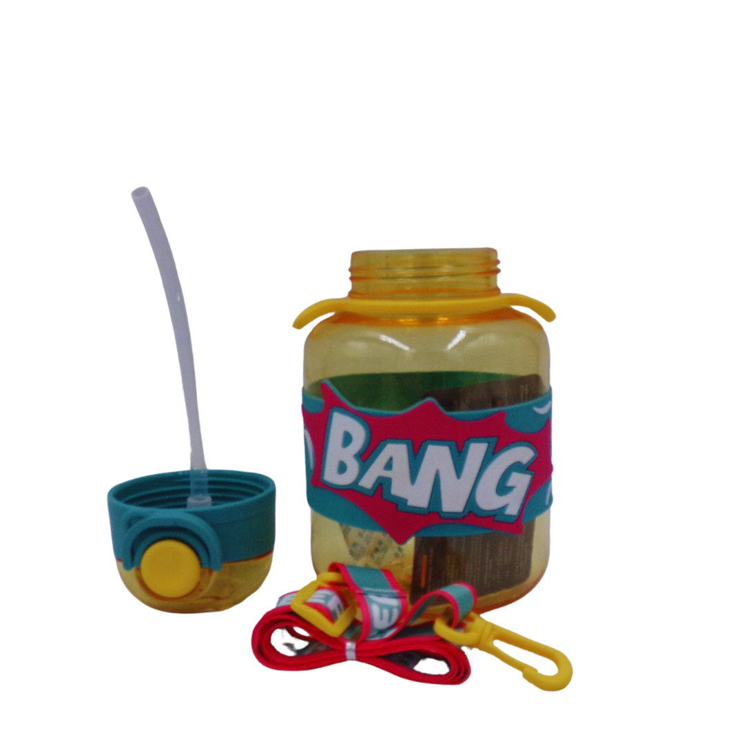 Garrafa de água motivacional desportiva