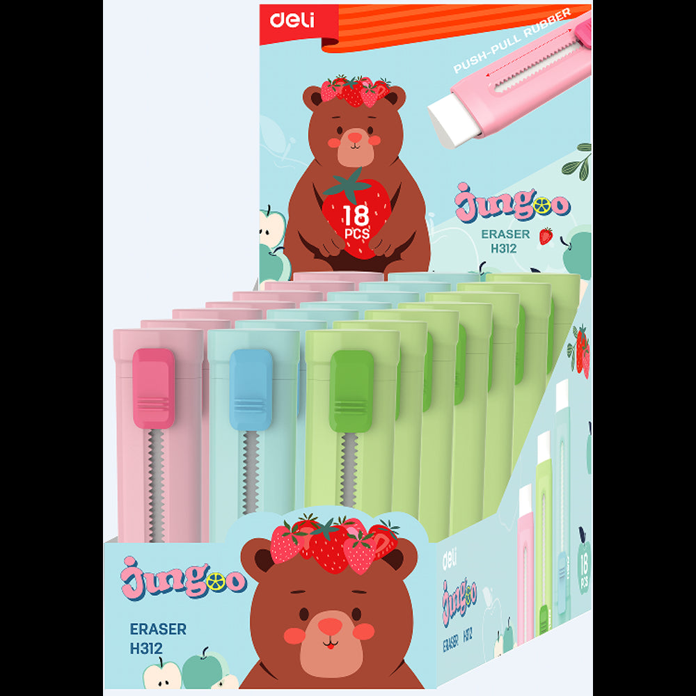 Borracha push-pull Deli EH312_Jungle (mista) 18pic/caixa
