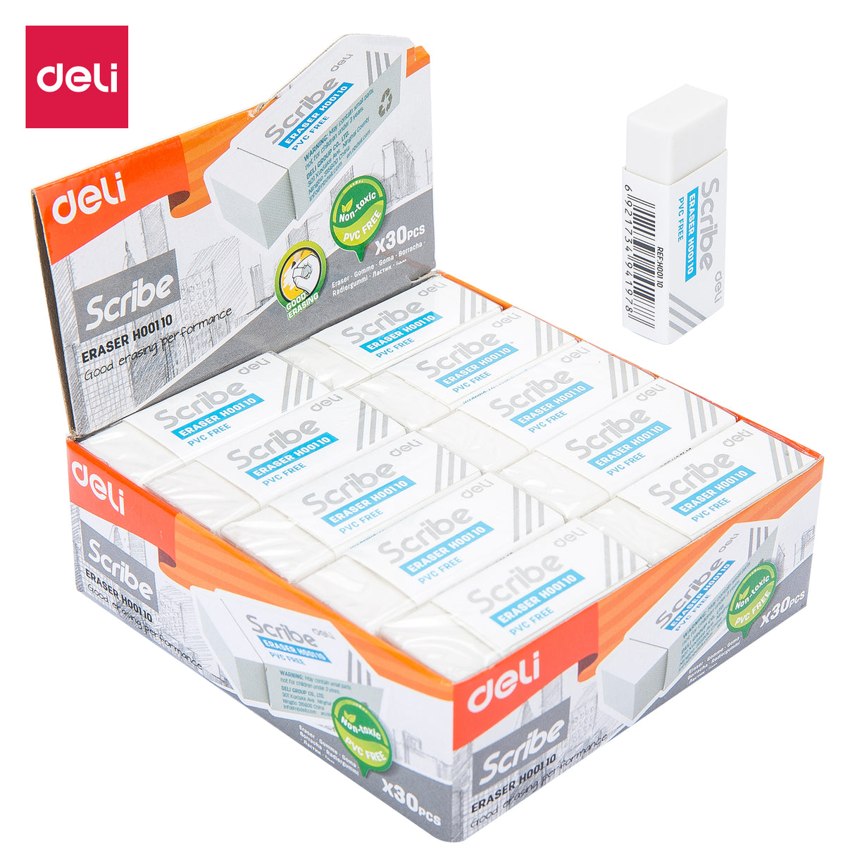 Borracha Deli EH00110 (branca) 30pic/caixa