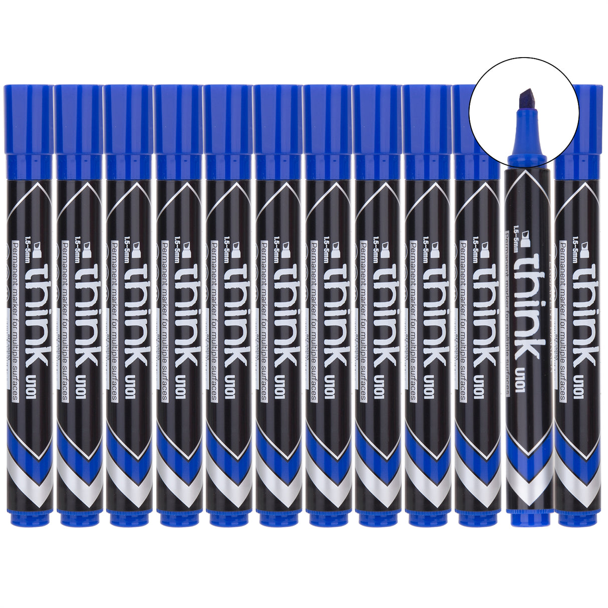 Marcador para quadro branco Deli EU00130 (azul) (12 peças/caixa)