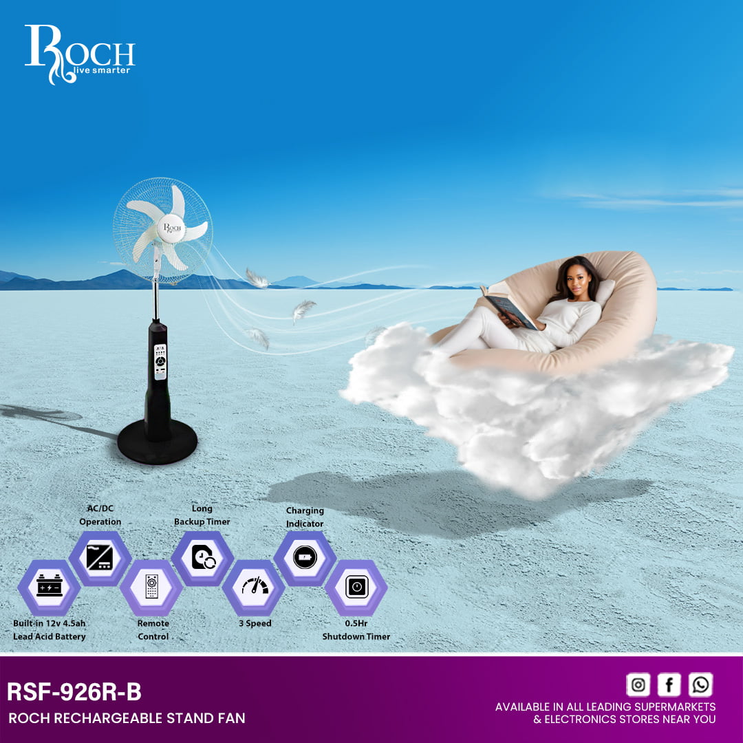 VENTILADOR RSF-918R-B COM BATTERIA