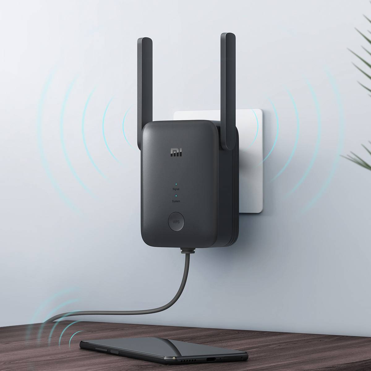 EXTENSOR DE SINAL XIAOMI MI EXTENSOR DE ALCANCE WI-FI AC1200 PRETO