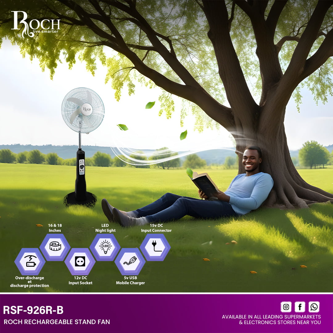 VENTILADOR RSF-918R-B COM BATTERIA