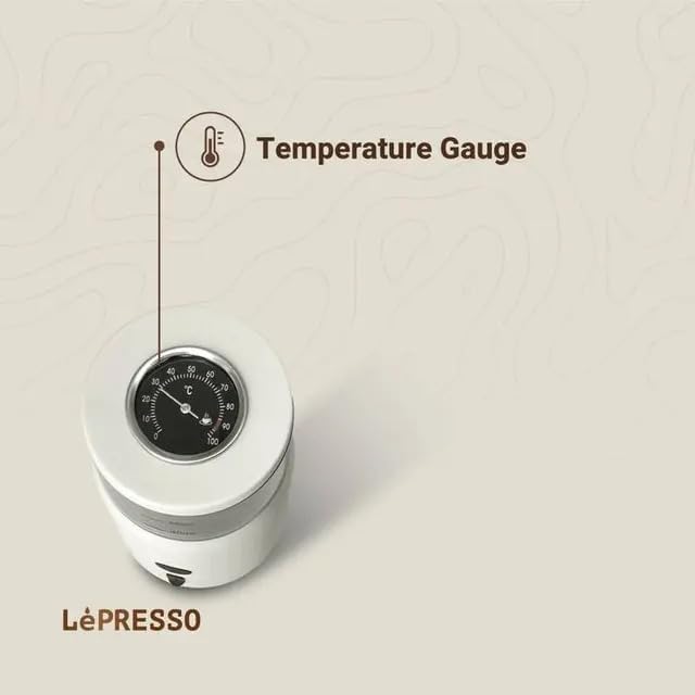 Máquina de Café Expresso Portátil LePresso Com Medidor Térmico - Branco