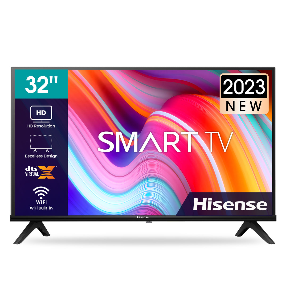 TV Hisense 32” HD Smart VIDAA – Design Compacto, Wi-Fi Integrado, HDMI/USB – Modelo 32A4K