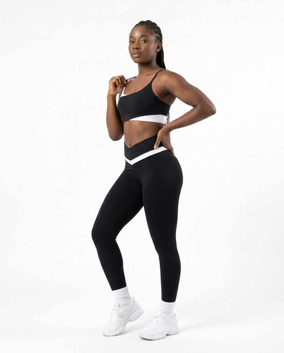 CONJUNTO FITNESS FEMININO VECTOR PRETO M