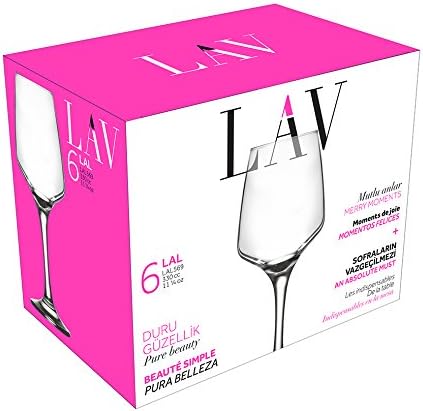 Conjunto de 6 copos de coquetel Copos Conjunto de 6 Vidros Modernos LAV Home, 400cc, Reutilizáveis