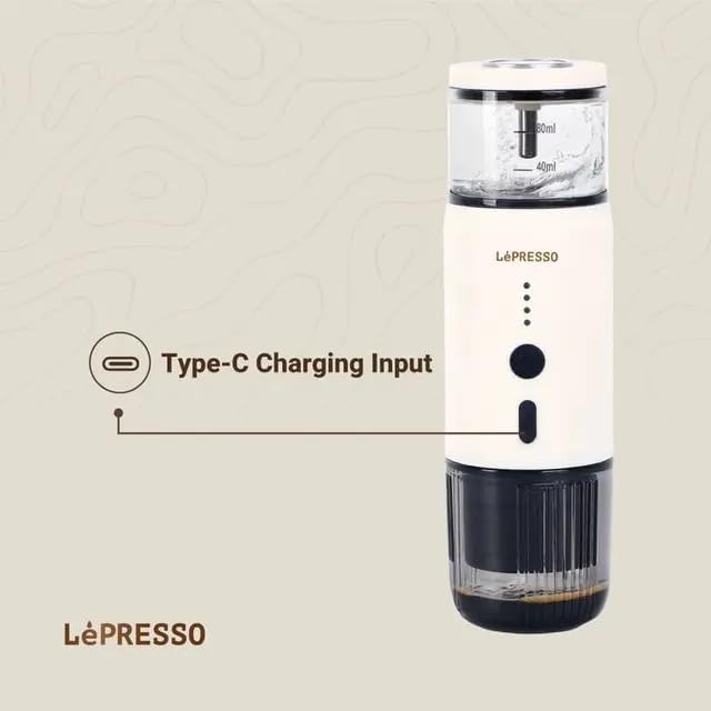 Máquina de Café Expresso Portátil LePresso Com Medidor Térmico - Branco