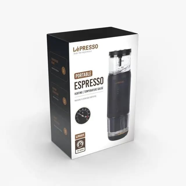 Máquina de Café Expresso Portátil LePresso Com Medidor Térmico - Preto