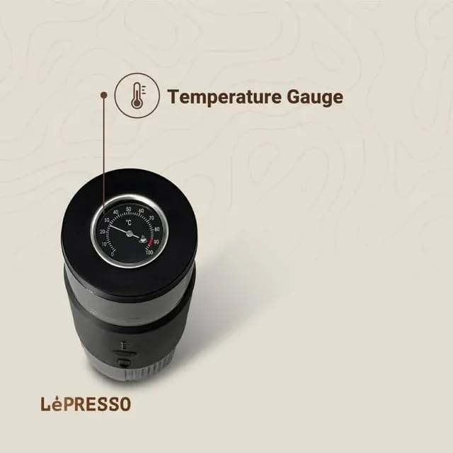 Máquina de Café Expresso Portátil LePresso Com Medidor Térmico - Preto