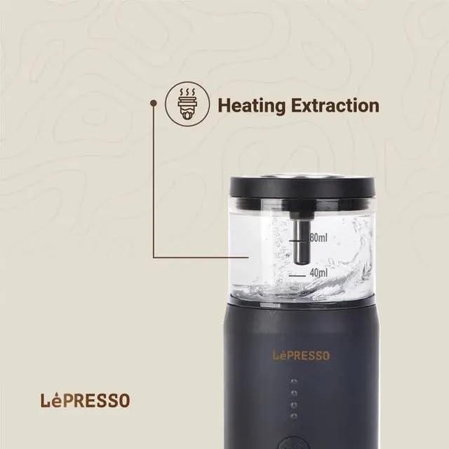 Máquina de Café Expresso Portátil LePresso Com Medidor Térmico - Preto