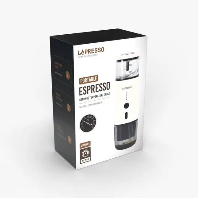 Máquina de Café Expresso Portátil LePresso Com Medidor Térmico - Branco