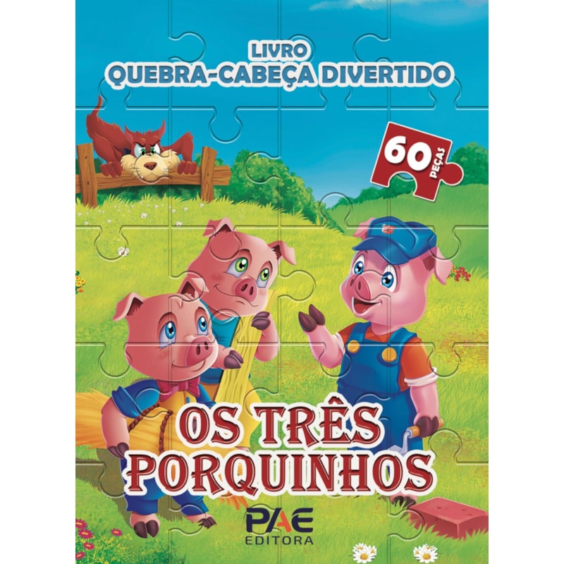LIVRO QUEBRA-CABECA DIVERTIDO OS TRES PORQUINHOS