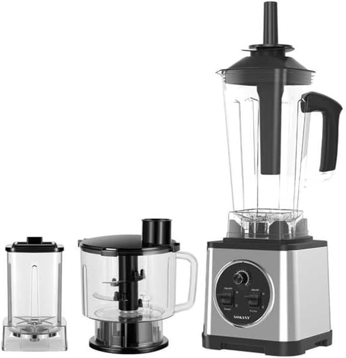 Sokany SK-03034 Liquidificador de aço inoxidável 3 em 1 - 6000W, 2.5L