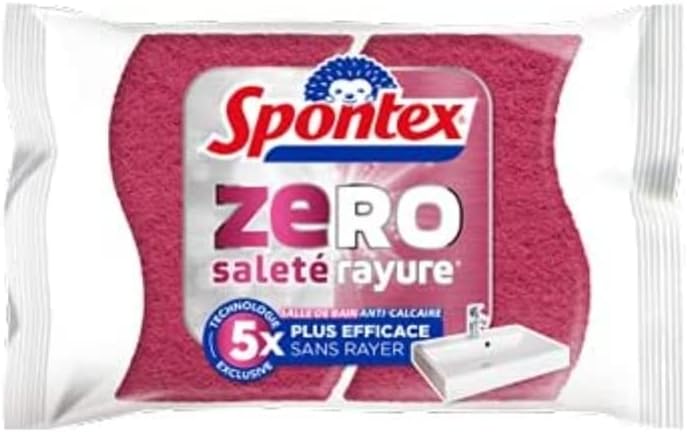 ESFREGÃO CASA DE BANHO SEM MACHAS - Spontex - Esponja de Banho Zero - 2 esponjas 5x vezes mais eficaz sem riscar - Anti-calcário