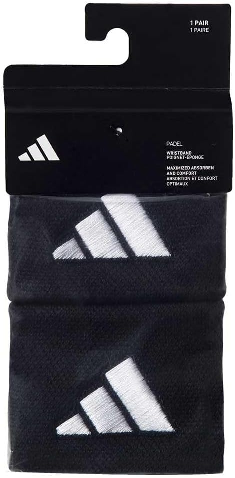 PULSEIRAS ADIDAS PARA PADEL - LONGAS TAMNAHO L PRETO E BRANCO - x2