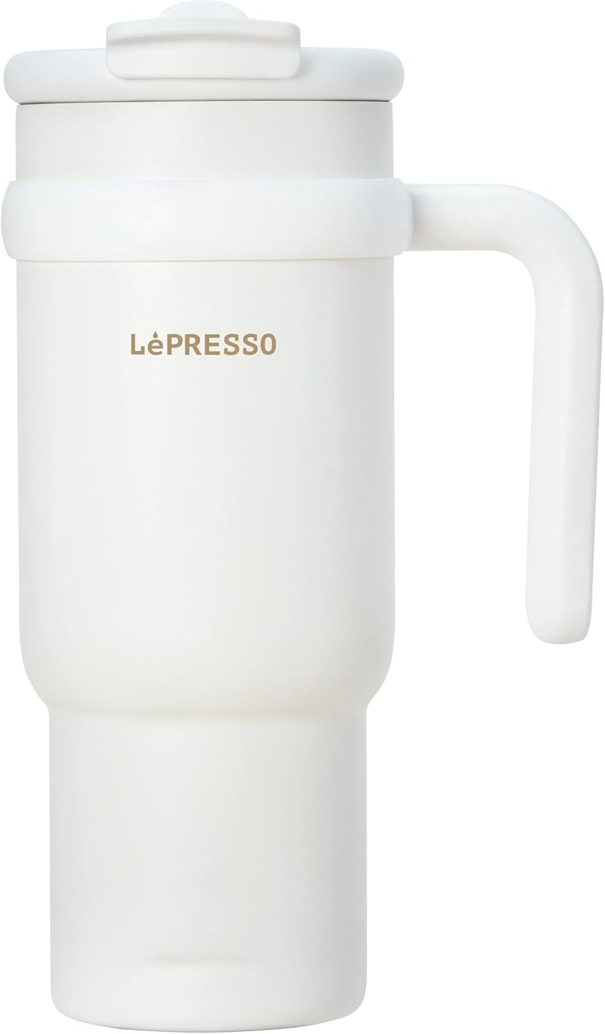 Caneca de Café LePresso com Canudo de Inox 900ml - Branco