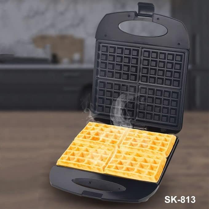 Máquina de Waffles (galete) Sokany 1400W 4 Fatias Sk-813 Sokany