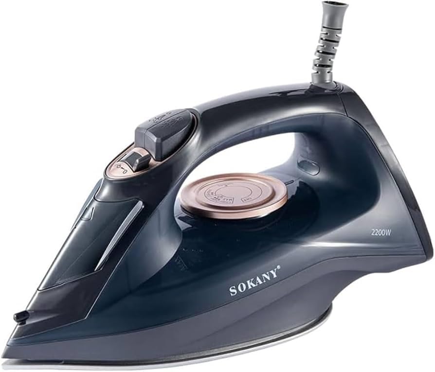 Ferro de engomar a vapor SL-6699 - Base de cerâmica de 2200 W com funções anti-gotejamento, anti-calcário e autolimpante