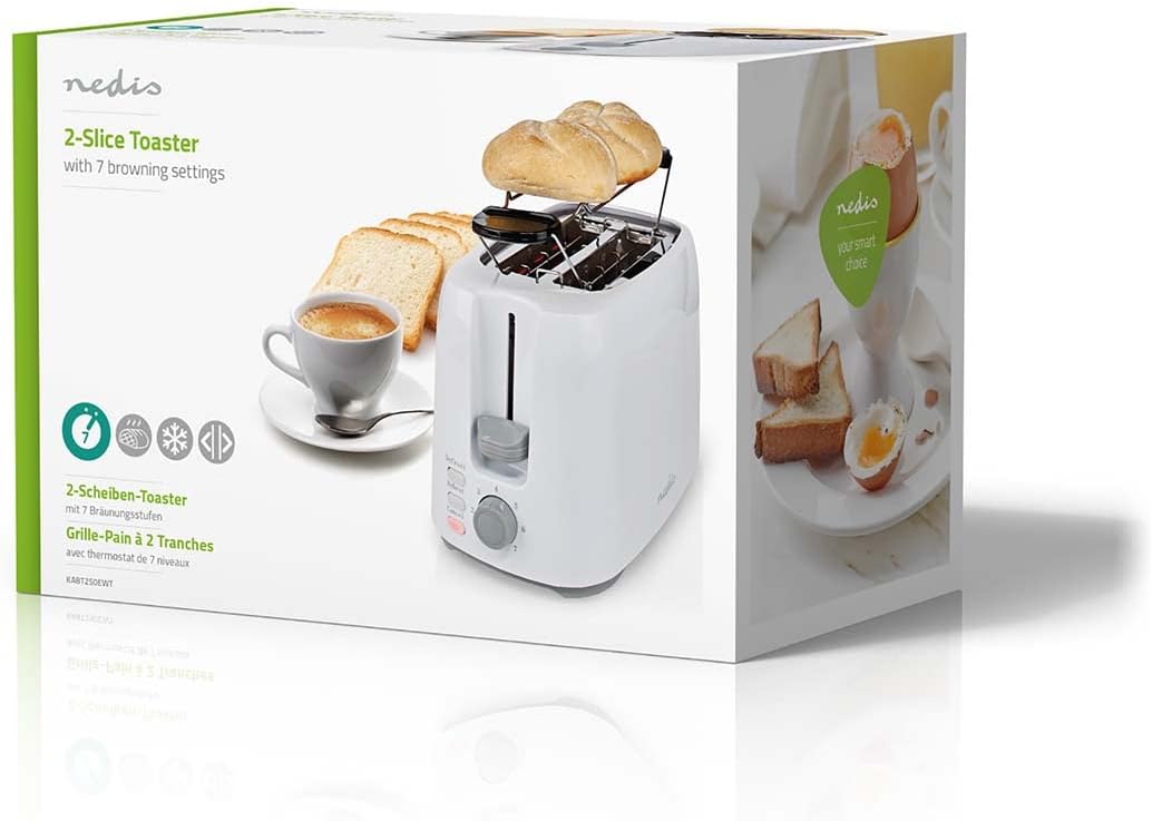 Nedis Kabt250Ewt Torradeira 2 Fatias 750 W Branco
