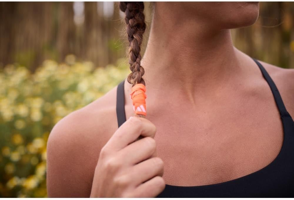 Bandoletes Adidas Laços de Cabelo - Faixas de Cabelo de Lycra Macias e Elásticas para Uso Esportivo e Diário, Elástico Durável Sem Puxar, Uso Confortável durante todo o Dia em Preto, Branco e Vermelho, (Preto/Cinza/Vermelho Solar, Pacote com 4)