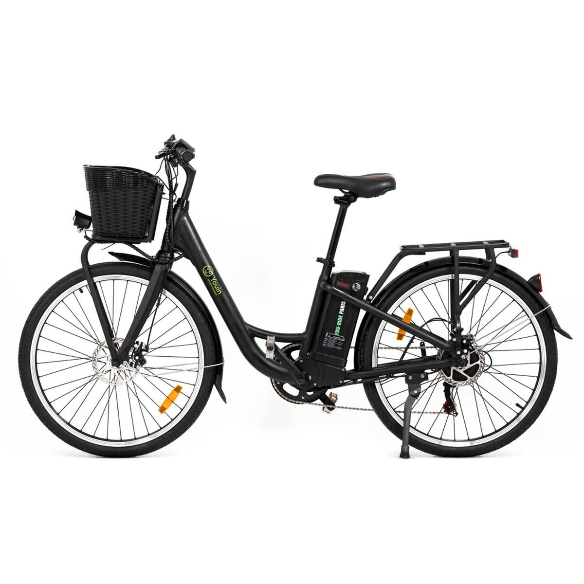 Bicicleta elétrica Youride Paris roda 26” - preta