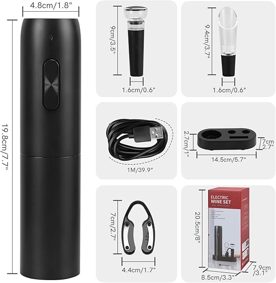 Abridor de garrafa de vinho elétrico