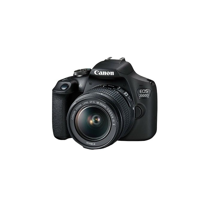 Canon Eos 2000D Máquina Fotográfica Dig.24.1Mp Efs18-55Mm Is Ii + Memória + Bolsa – Namorados