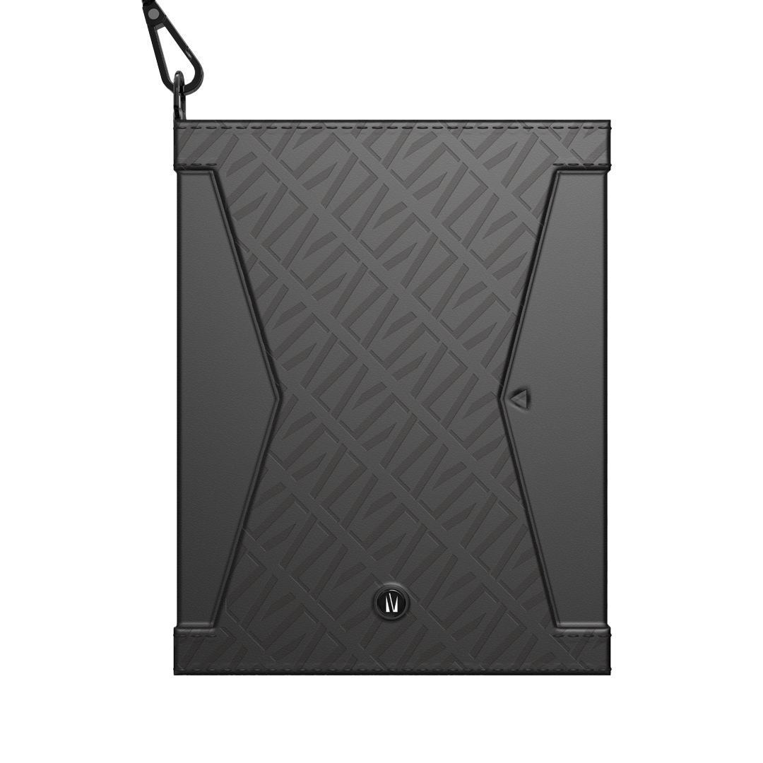 Levelo Offshore Porta-Passaporte em Pele – Preto