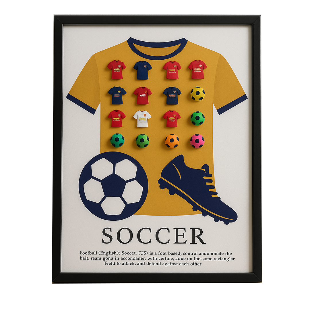 QUADRO DECORATIVO PARA A PAREDE - SOCCER