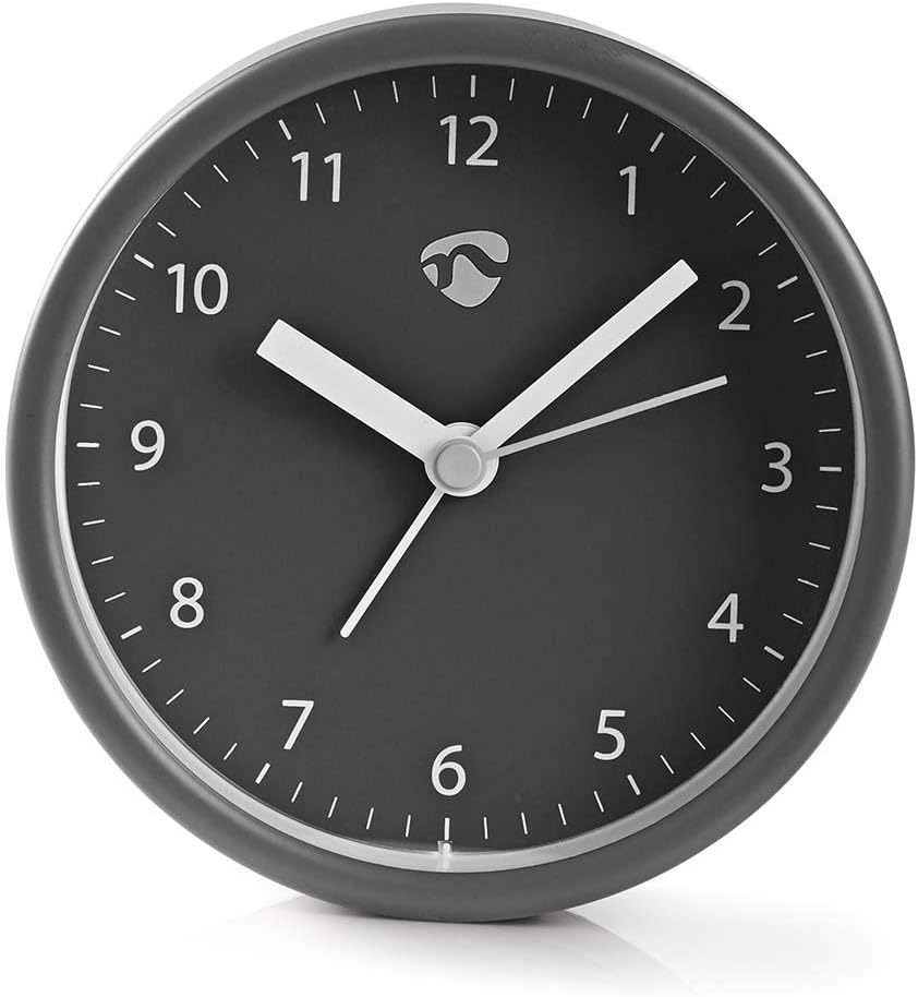 NEDIS CLDK006GY Despertador de Mesa Analógico | Redondo | Cinza