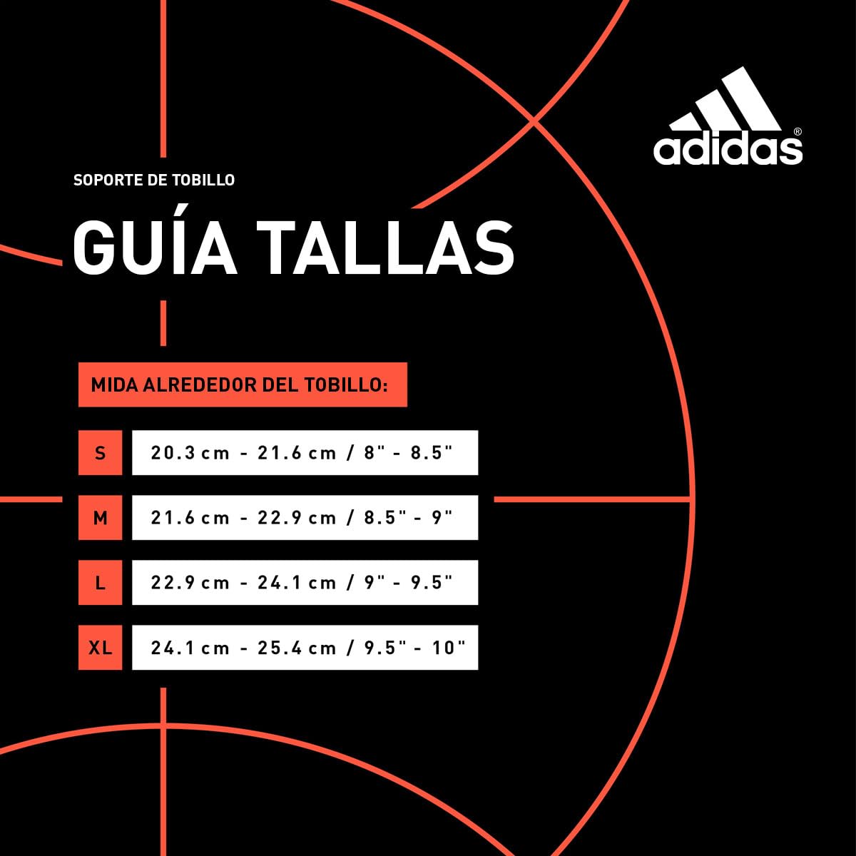 SUPORTE DE TORNOZELO ADIDIAS- TAMANHO L