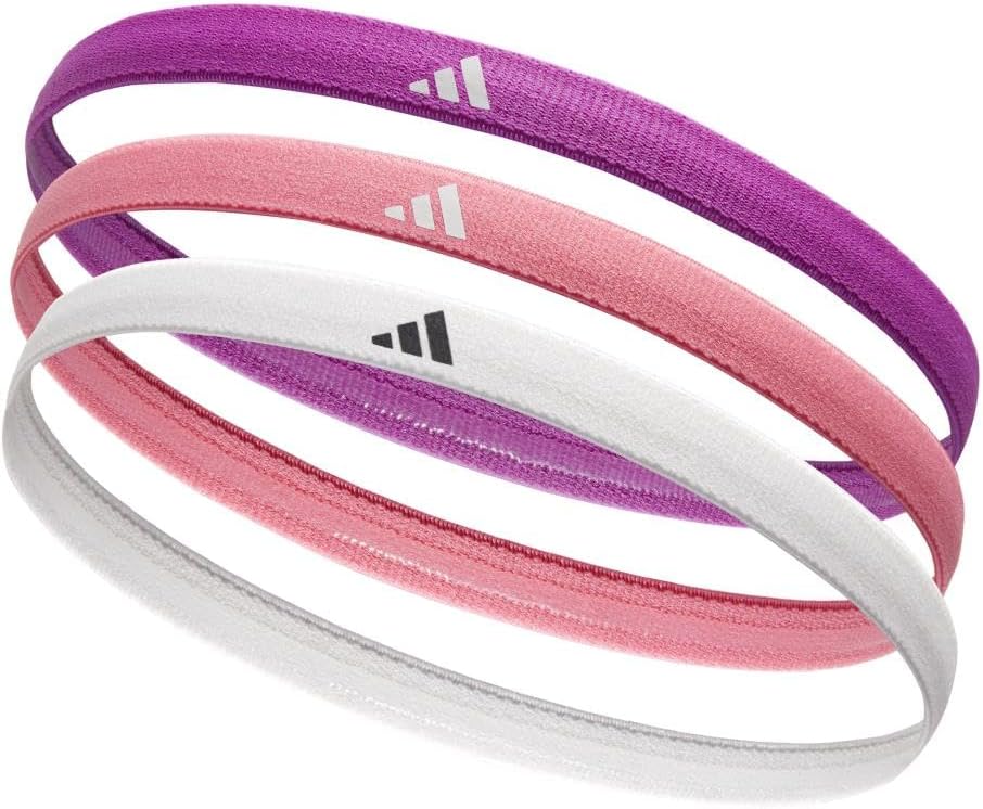 Adidas WT/GY/BK Conjunto de faixa de cabeça de 3 peças