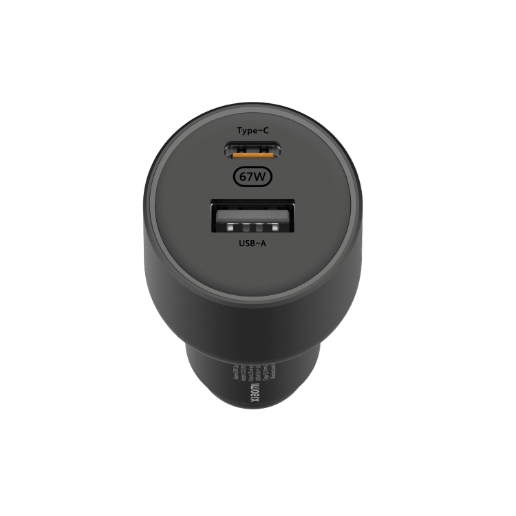 CARREGADOR DE CARRO XIAOMI 67W DUAL-PORT (USB A, USB C)
