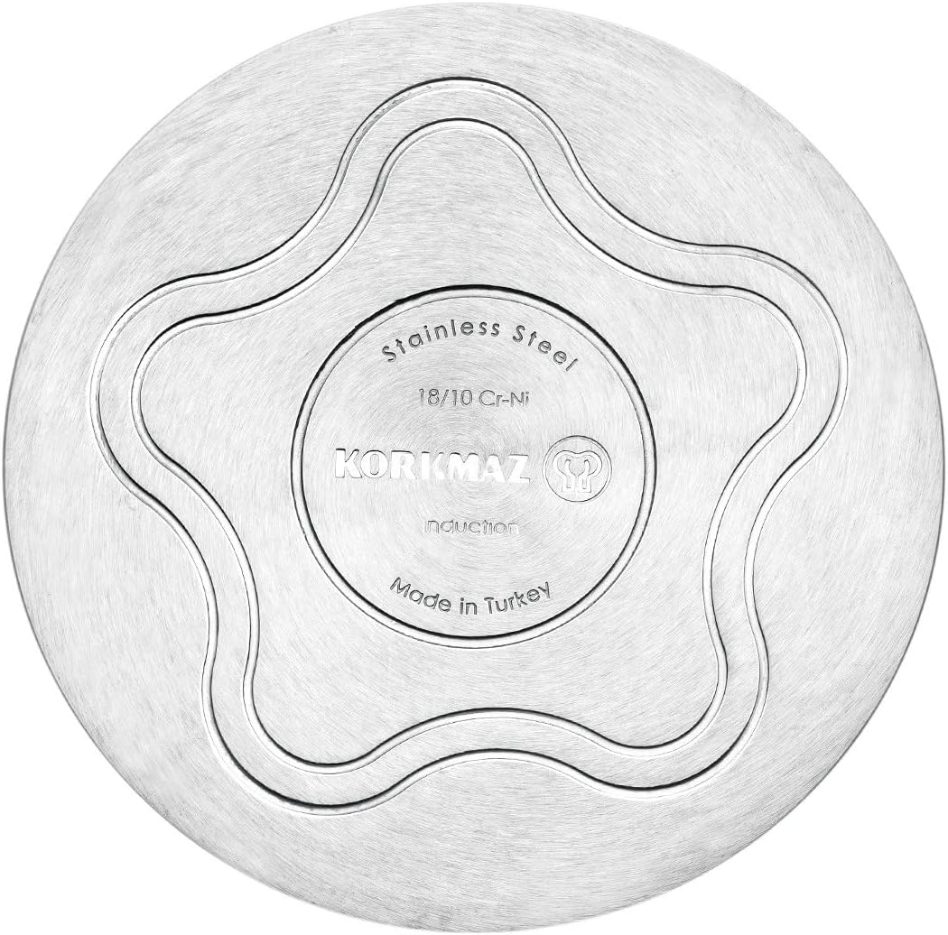 Panela Korkmaz em Aço Inoxidável Alfa, Prata, 26Cm, 1025