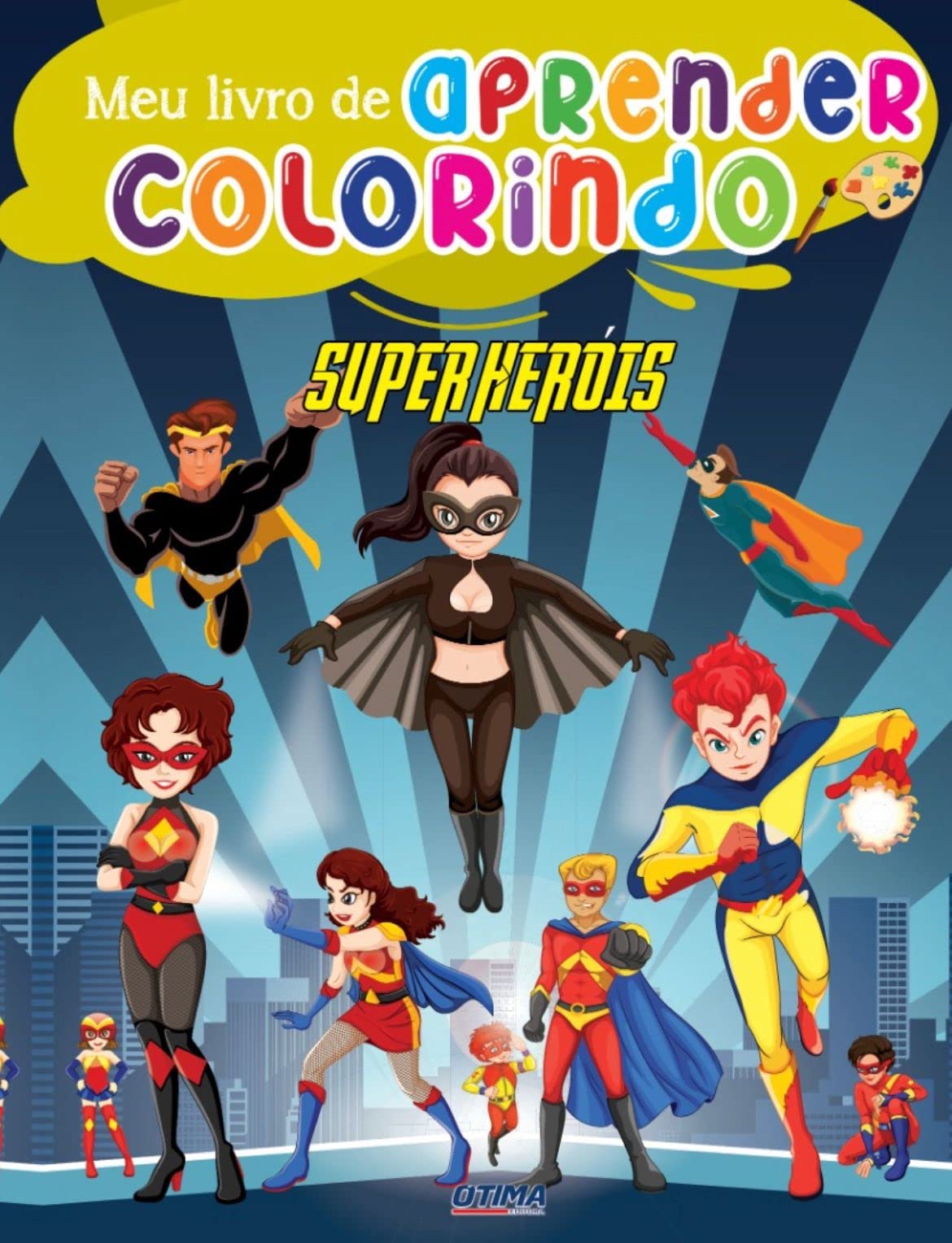 MEU LIVRAO DE APRENDER COLORINDO - SUPER HEROIS