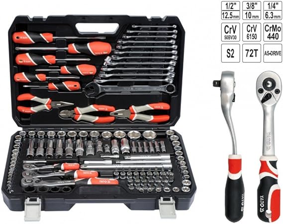 MALA COM FERRAMENTA 129 PCS 1/4’’ , 3/8’’ , 1/2’’