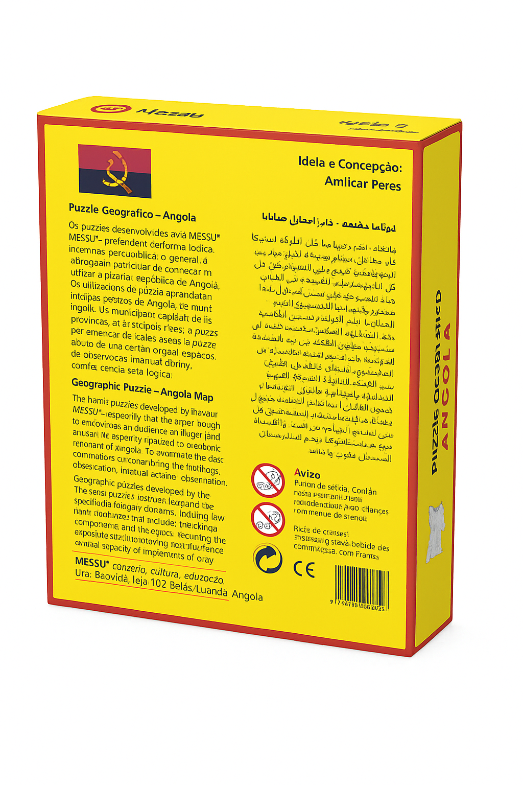 PUZZLE GEOGRÁFICO MAPA DE ANGOLA - 120 PEÇAS