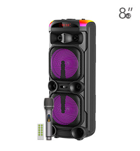 Caixa De Som Bluetooth Karaoke Profissional RGB Leon KTS-1940