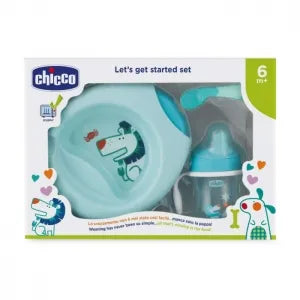 CHICCO CONJUNTO DE PAPA AZUL 4PCS 6M+